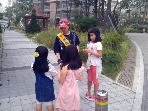 교회학교 전도모습